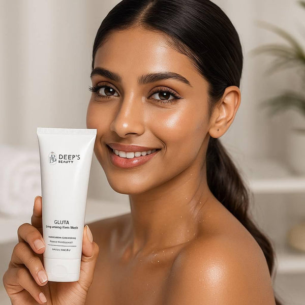 Gluta Brightening Face Wash – Gentle Skin Cleanser with Glutathione & Vitamin C | Deep Clean, Fades Dark Spots, Brightens Dull Skin | For All Skin Types | 100ml - Deep’s Skin Clinic