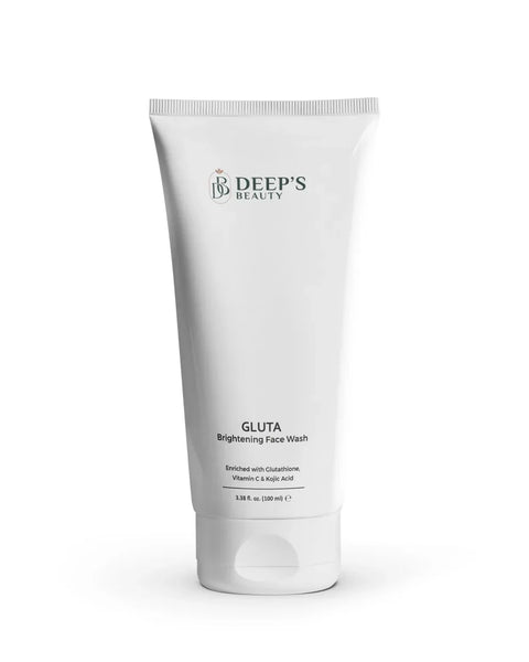 Gluta Brightening Face Wash – Gentle Skin Cleanser with Glutathione & Vitamin C | Deep Clean, Fades Dark Spots, Brightens Dull Skin | For All Skin Types | 100ml - Deep’s Skin Clinic
