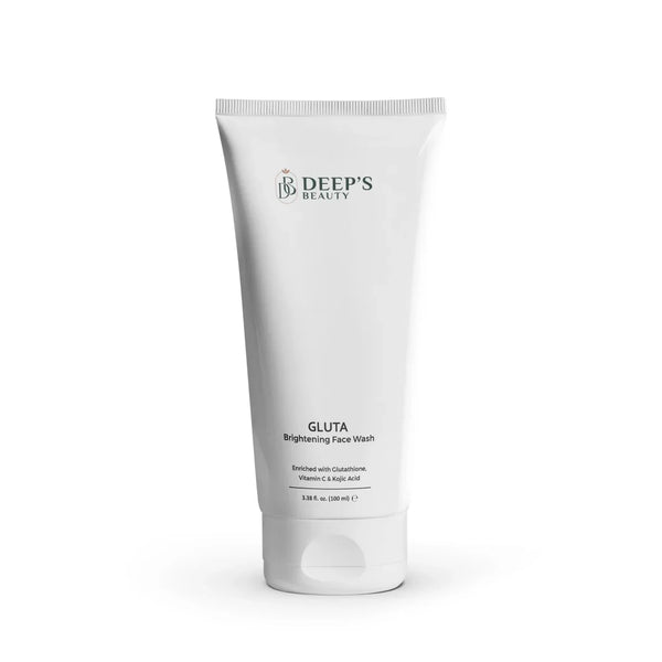 Gluta Brightening Face Wash – Gentle Skin Cleanser with Glutathione & Vitamin C | Deep Clean, Fades Dark Spots, Brightens Dull Skin | For All Skin Types | 100ml - Deep’s Skin Clinic