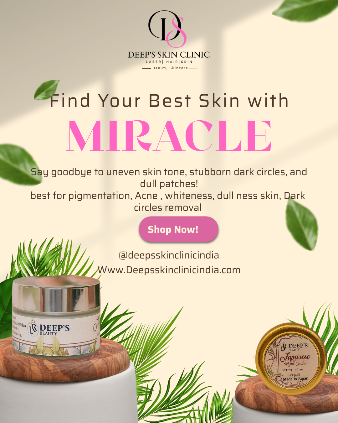 Japanese Pigmentation & Dark Spot Correction Cream – Day cream - Deep’s Skin Clinic