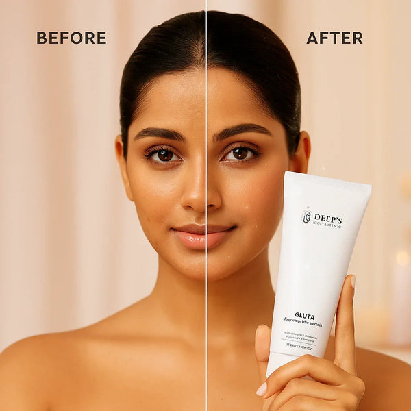 Gluta Brightening Face Wash – Gentle Skin Cleanser with Glutathione| Deep Clean, Fades Dark Spots, Brightens Dull Skin | For All Skin Types | 100ml - Deep’s Skin Clinic