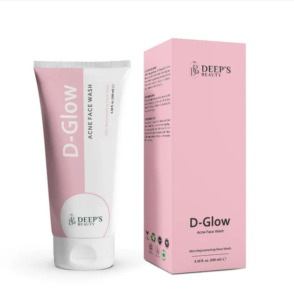 D Glow Acne Face Wash  | Fights Breakouts, Controls Oil & Fades Acne Scars |  Oily & Acne-Prone Skin | 100ml - Deep’s Skin Clinic