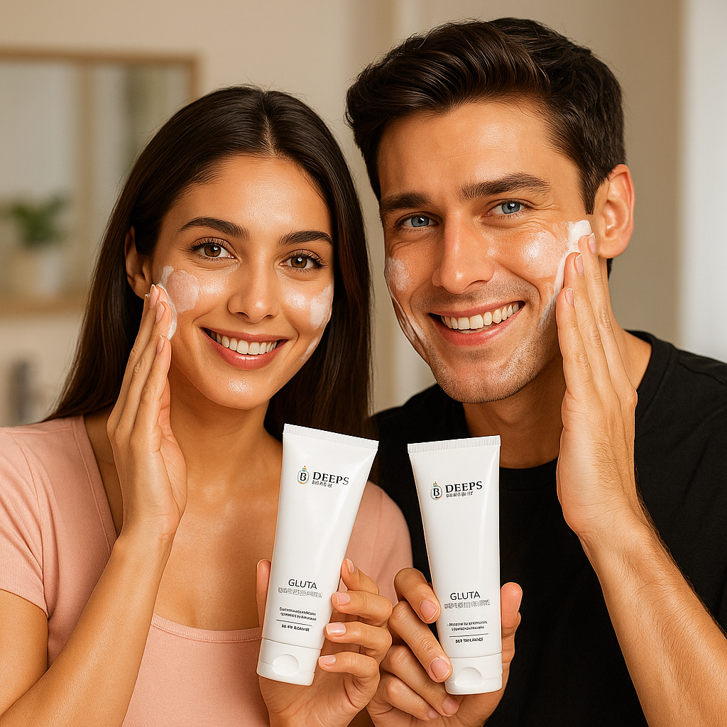 Gluta Brightening Face Wash – Gentle Skin Cleanser with Glutathione & Vitamin C | Deep Clean, Fades Dark Spots, Brightens Dull Skin | For All Skin Types | 100ml - Deep’s Skin Clinic