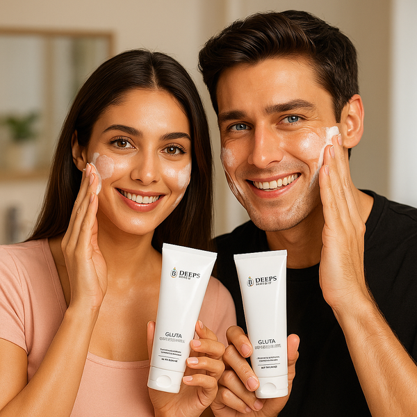 Gluta Brightening Face Wash – Gentle Skin Cleanser with Glutathione & Vitamin C | Deep Clean, Fades Dark Spots, Brightens Dull Skin | For All Skin Types | 100ml - Deep’s Skin Clinic